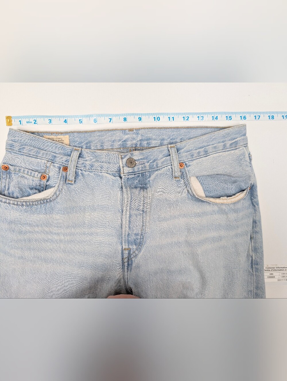 Levi’s 501 ’90s Ever Afternoon Light Wash Straight Leg Button Fly Jeans 29x30 - Picture 7 of 11